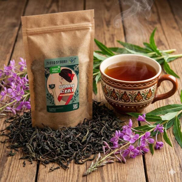 SYBERYJSKI MIX Czaga + Iwan-Czaj 250g | 100% Naturalny | Mielona Huba Brzozowa & Fermentowana Wierzbówka