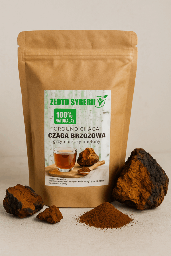 ChatGPT torebka 1 Czaga Syberyjska (Chaga) 200g – Naturalna huba brzozowa do parzenia