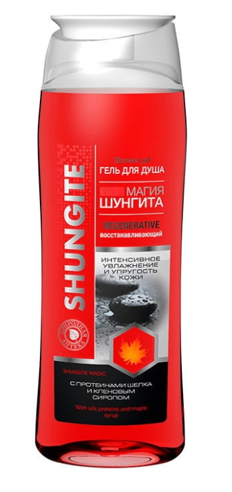 Żel pod prysznic SZUNGITOWY regeneracja z proteinami jedwabiu i klonowym syropem 500 ml