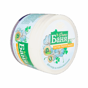 Gęste Białe Ziołowe Mydło do włosów i ciała 500g