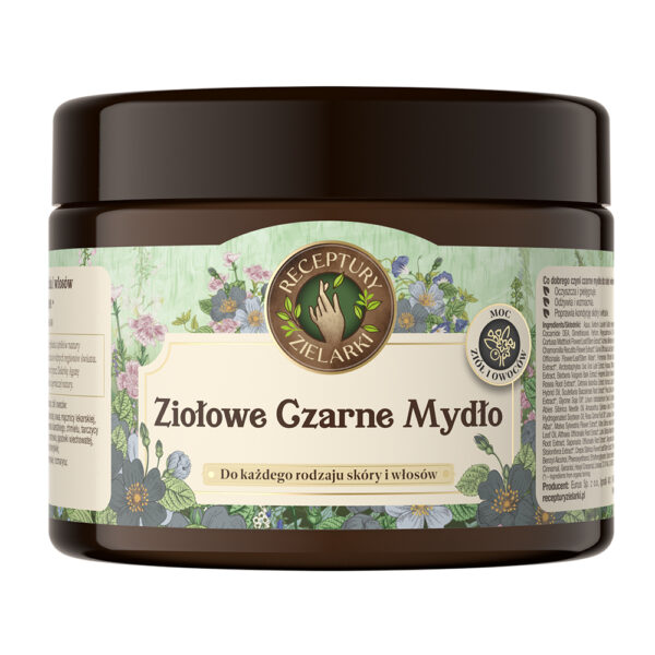 Ziołowe Czarne Mydło do ciała i włosów Receptury Zielarki Agaty