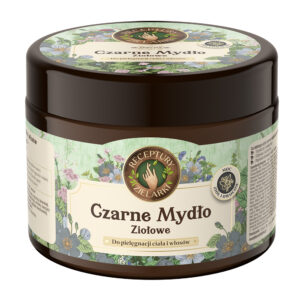 Ziołowe Czarne Mydło do ciała i włosów Receptury Zielarki Agaty