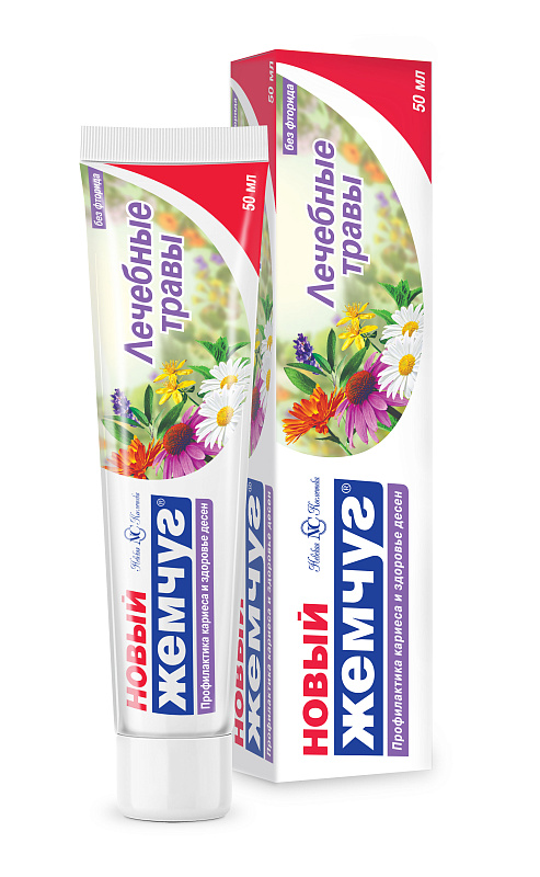 pasta do zębów LECZNICZE ZIOŁA 2024 - 2 Pasta do zębów LECZNICZE ZIOŁA bez Fluoru NOWA PERŁA 50ml