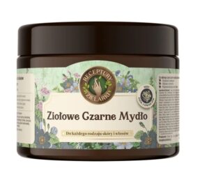 932025_12283871 Ziołowe czarne mydło do mycia ciała i włosów 300 ml Receptury Zielarki