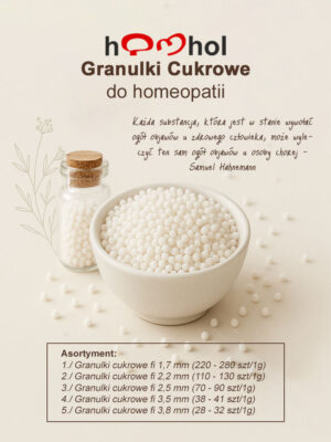 Granulki do terapii homeopatycznej cukrowe 38-41szt./1g - opak.1kg