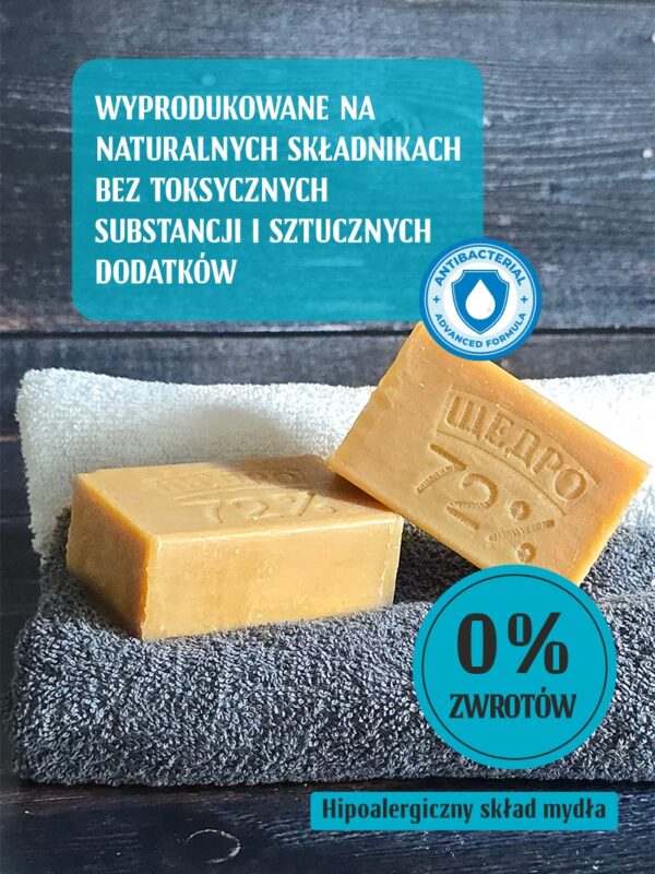 Szare mydło w kostce 64x 200g Schedro 72% uniwersalne do mycia i porządków